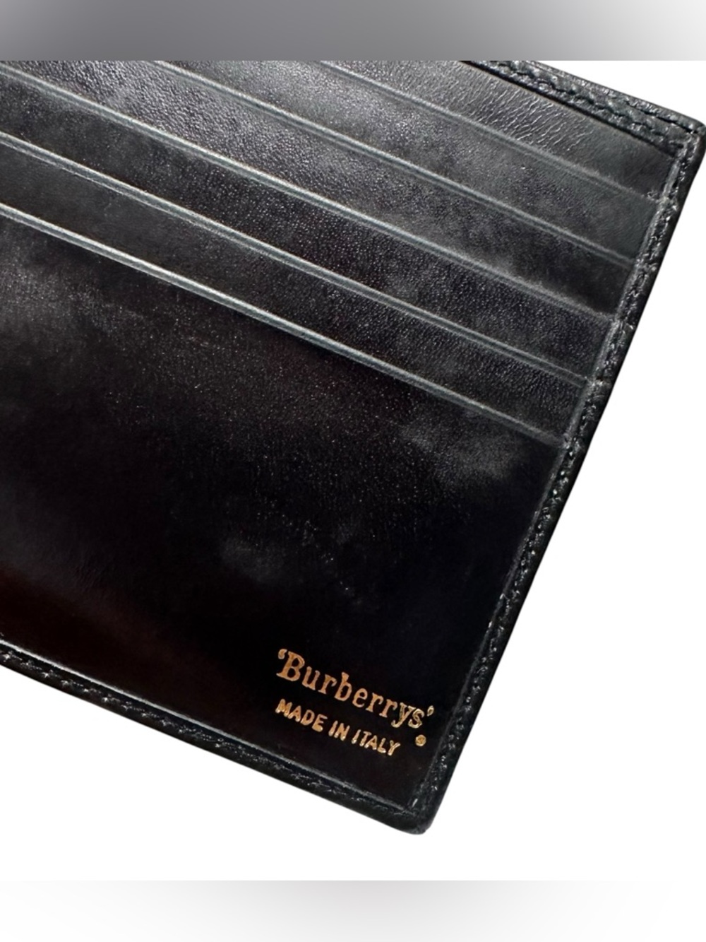 Burberrys Black Leather & Nova Check Men’s Bifold Wallet - Picture 13 of 13